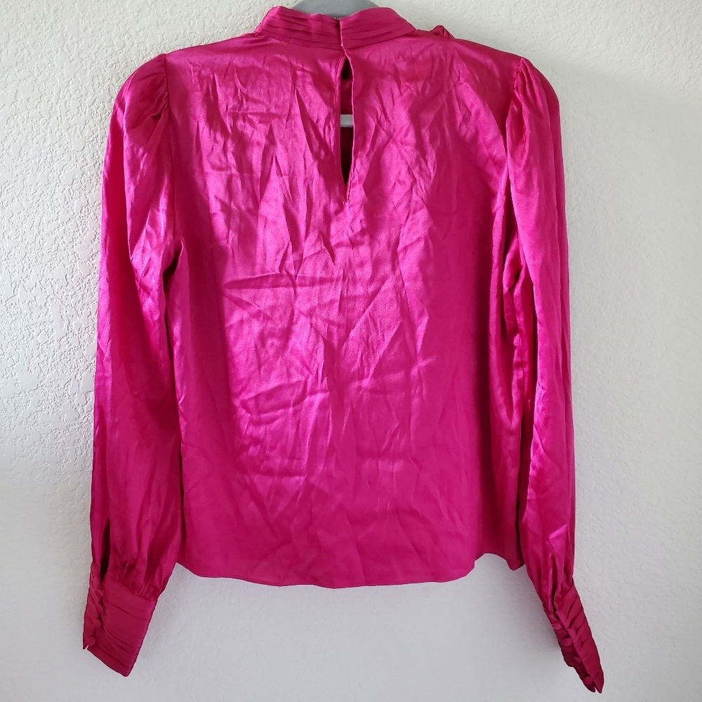 Revolve Generation Love silk blend puff sleeves NWOT - Picture 6 of 12